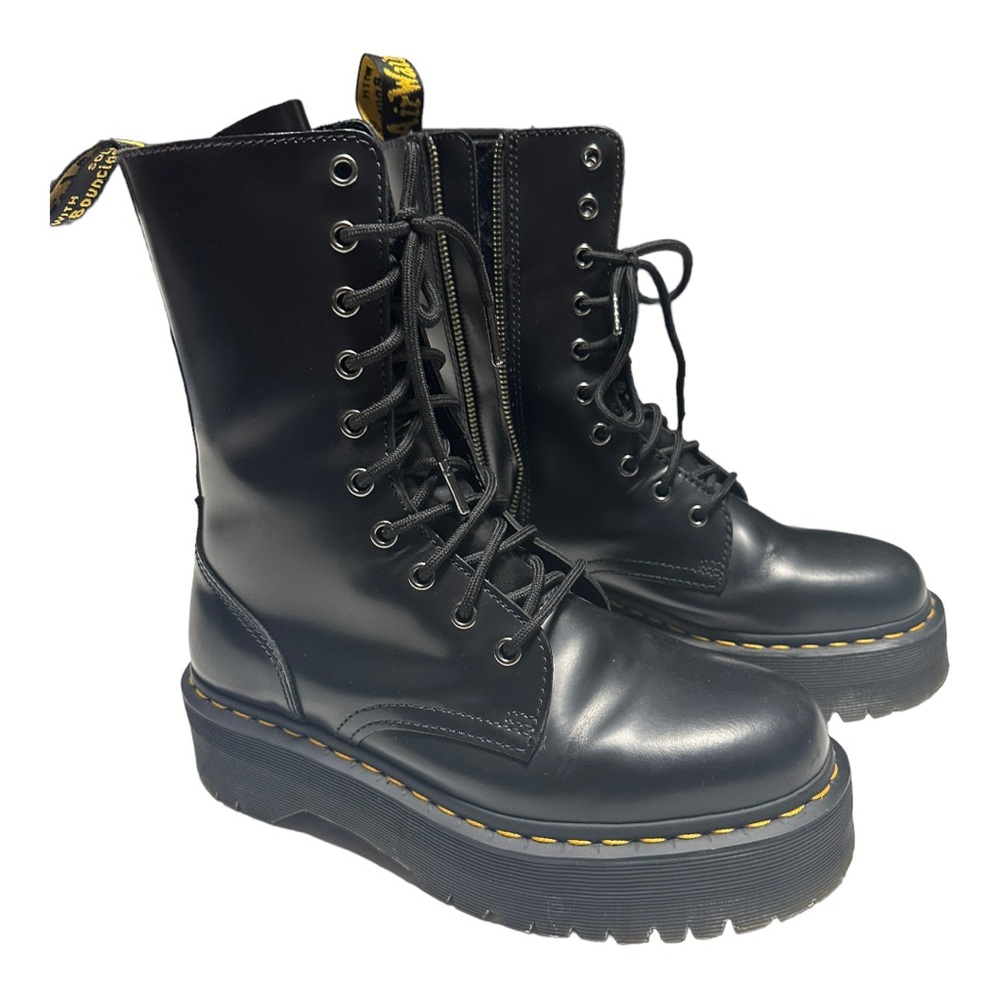 Dr. Martens Jadon Hi Polished Smooth Platform Boots